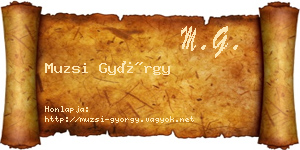 Muzsi György névjegykártya